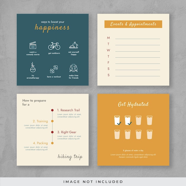 PSD simple activity planner instagram post