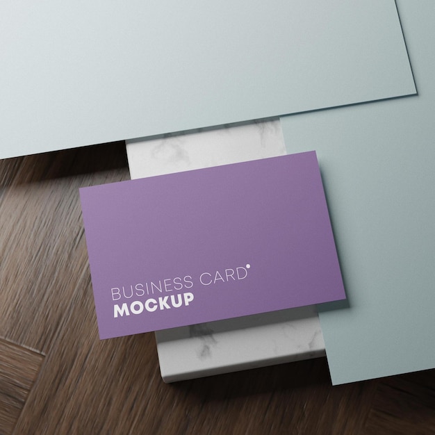 Simple aesthetic business card concept mockup