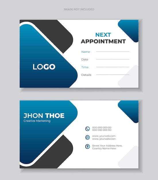 Simple appointment card