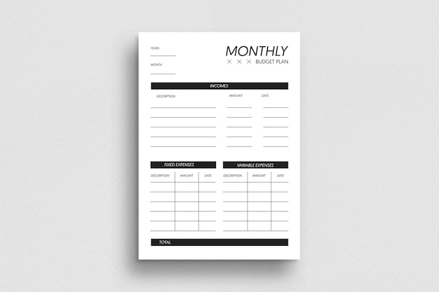 PSD simple budget planner