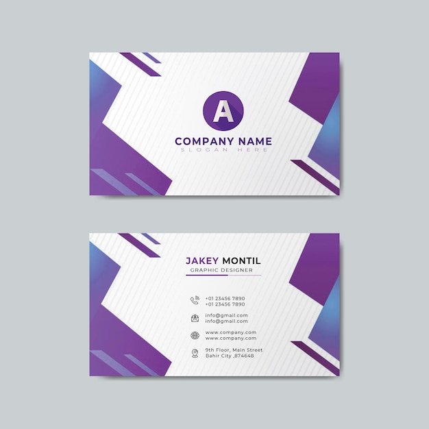 simple business card design mockup vector