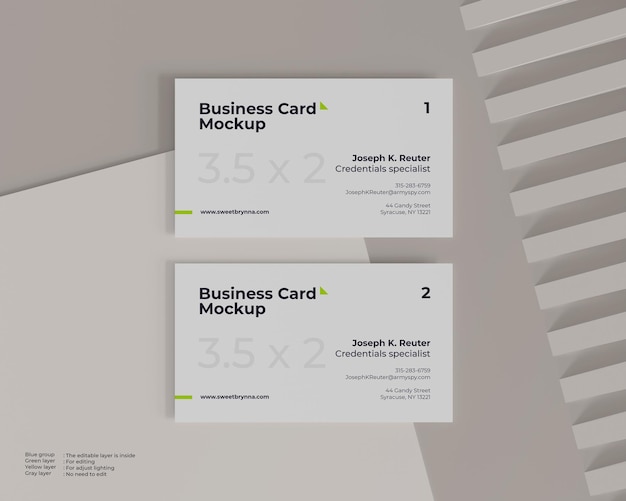 Simple business card mockup