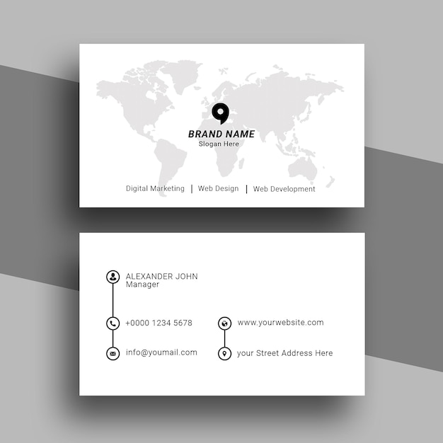 Simple business card psd template