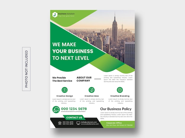 Simple business flyer template design