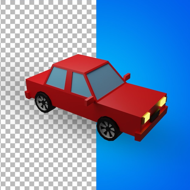 simple car 3d rendering