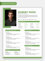 Simple and clean designed curriculum vitae or resume template