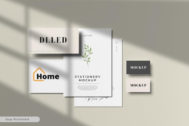 PSD simple corporate identity branding stationery set mockup