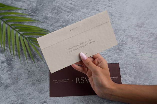 Simple and elegant event invitation mock-up design