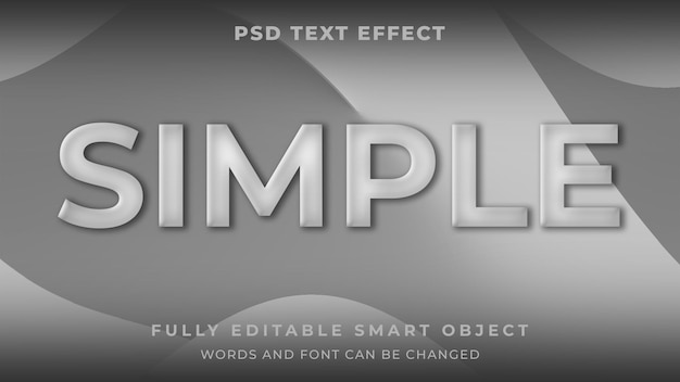 Simple elegant graphic style editable text effect