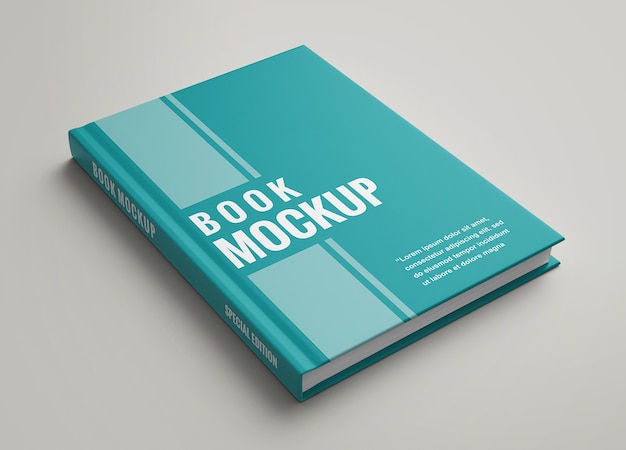 Simple and elegant hard cover book mockup