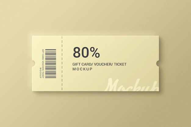 Simple and elegant ticket mockup