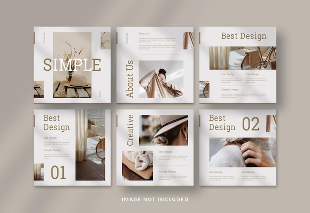Simple fashion instagram post template