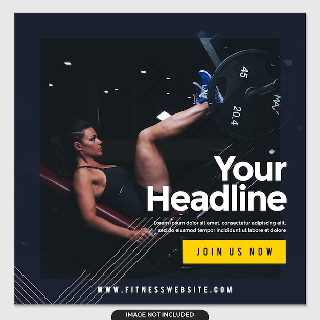 Simple fitness social media post