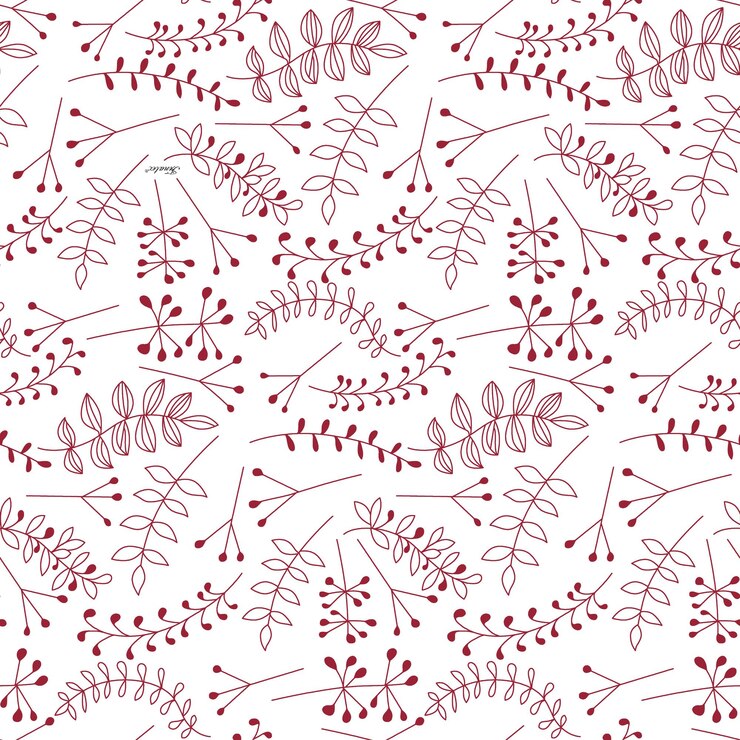 PSD simple flat flowers background design floral seamless vector pattern
