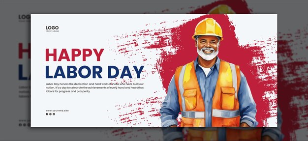 PSD simple international labor day poster