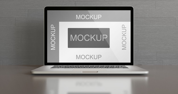 Mockup di laptop semplice sul tavolo