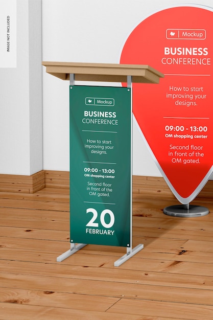 PSD simple lectern mockup 02