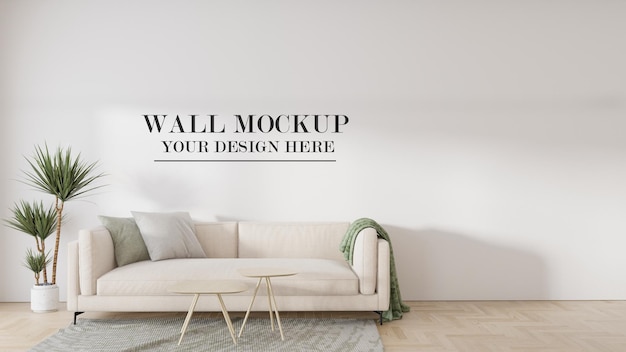 simple living room wall mockup