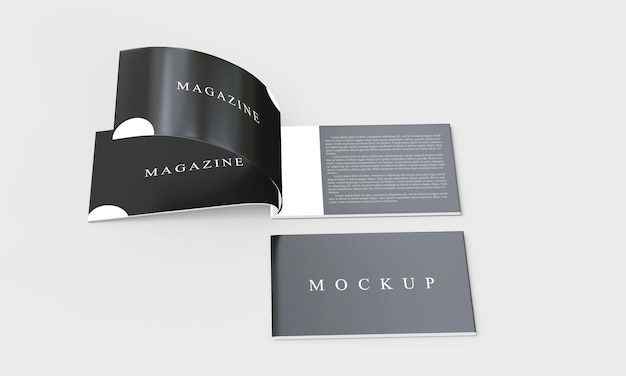 Simple magazine landscape mockup