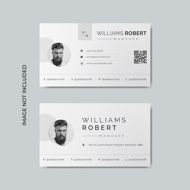 PSD simple minimal personal business card