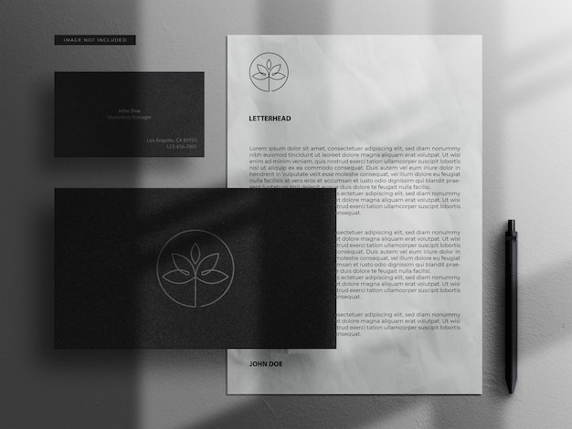 PSD simple minimal stationery mockup