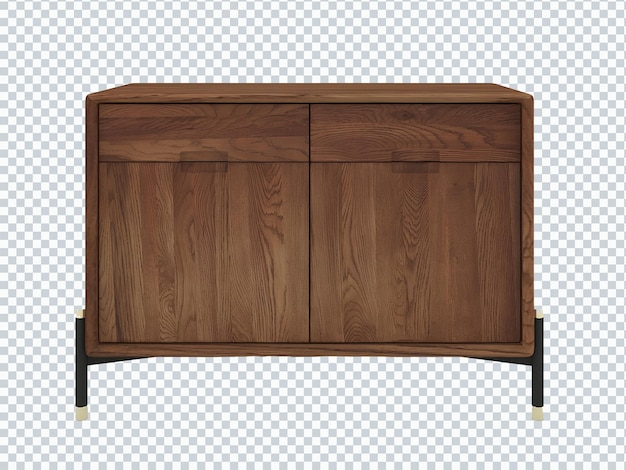 simple minimalism wooden cabinet. transparent
