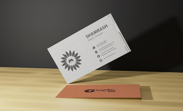 PSD simple minimalist business card mockup