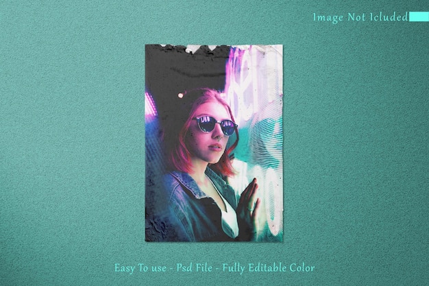 PSD Простая минималистичная доска настроения photo polaroid mockup