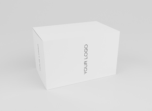 simple minimalist packaging box mockup