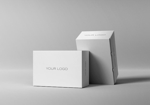simple minimalist packaging box mockup