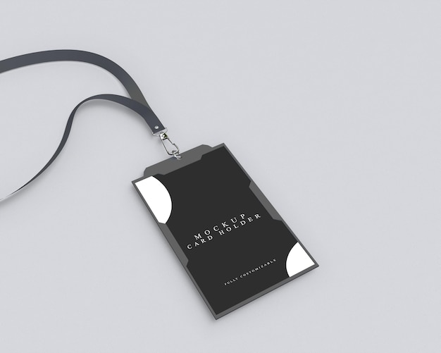 PSD 검은 색 id 카드 소지자를위한 간단한 모형
