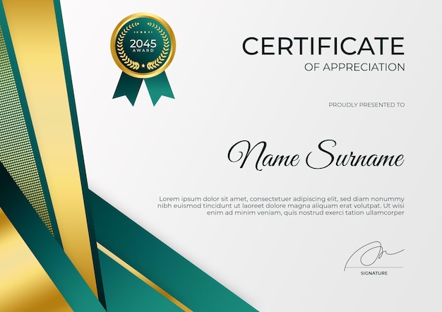 Simple modern certificate template for business corporate online education webinar