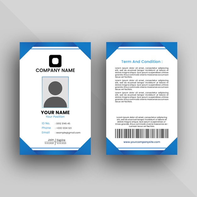 simple modern id card template