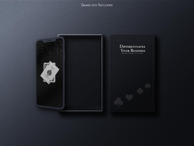 Mockup di smartphone semplice e moderno con scatola