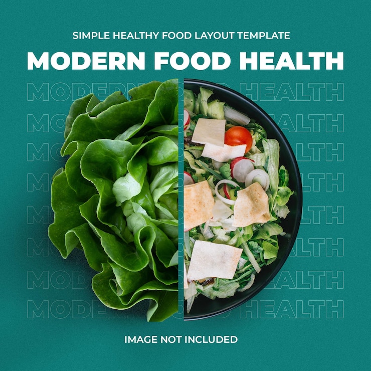 PSD simple modernhealthy zawartość żywności psd layout