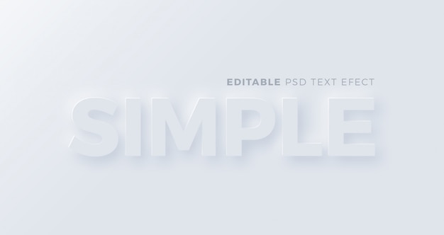 Simple neumorphism text effect