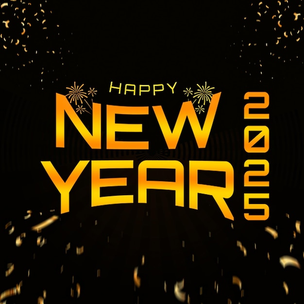 Simple New Year 2025 Wish Card