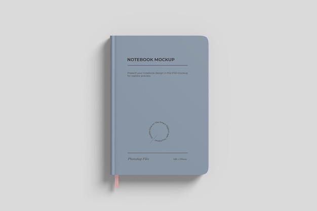 PSD simple notebook mockup top view