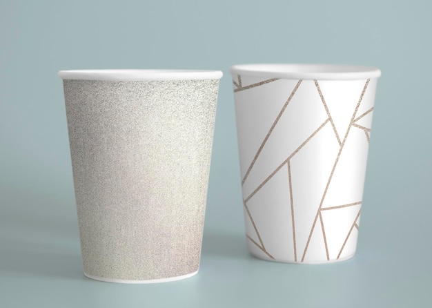 Simple paper coffee cup design mockup