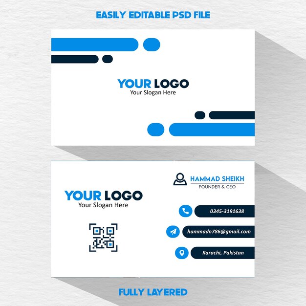 PSD simple psd professional business card design design