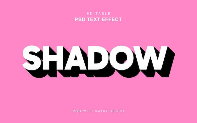 PSD simple shadow text effect