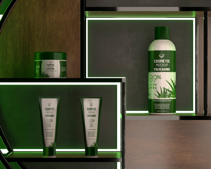 PSD simple sign in shelves with product mockup