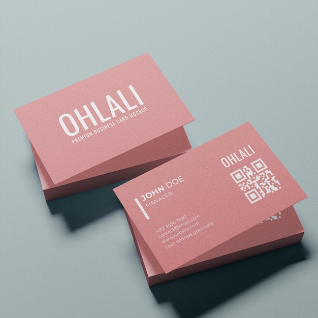 simple stack business card mockup