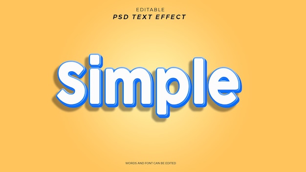 Simple text effect editable design