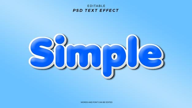 Simple text effect editable design