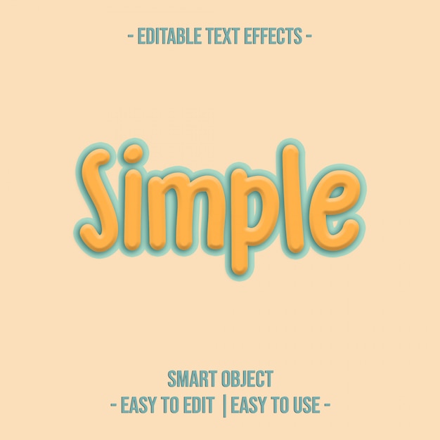simple text effect premium psd