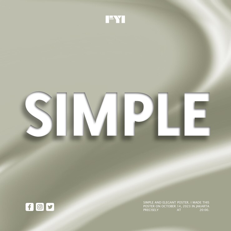 PSD simple text elegant