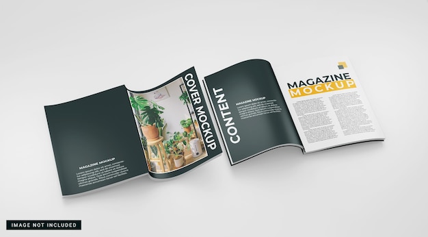 PSD simple two magazine mockup