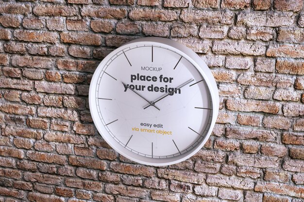 Simple wall clock mockup 04