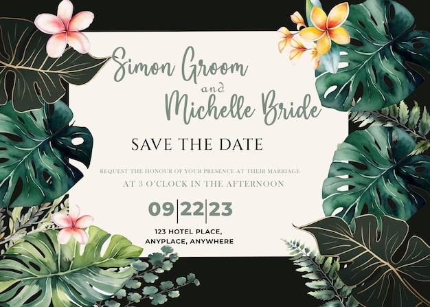 PSD simple wedding announcement template